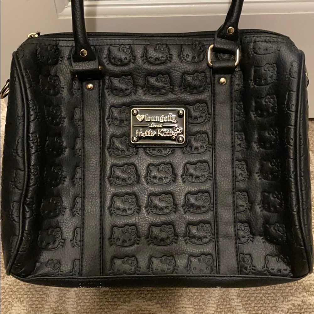 Hello Kitty Black Embossed Handbag - Picture 2 of 5